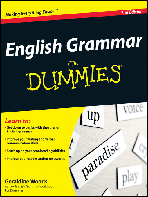 Title details for English Grammar For Dummies by Geraldine Woods - Wait list